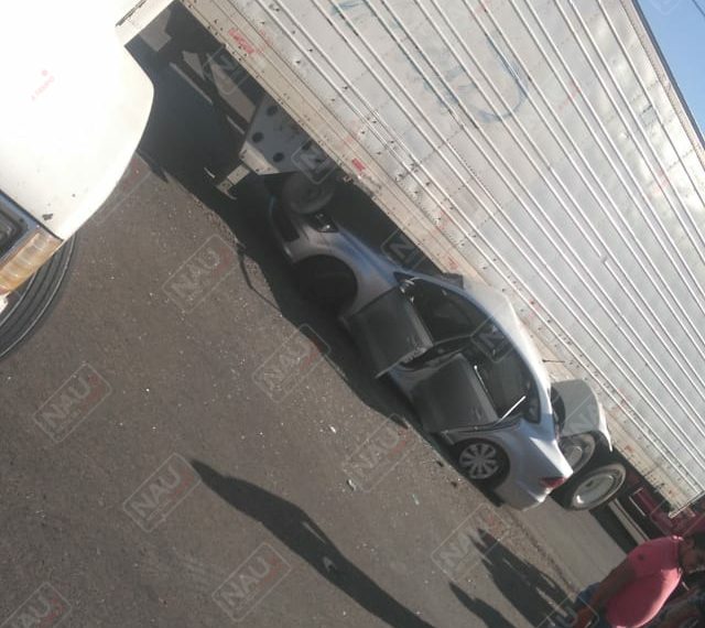 Mujer lesionada en accidente