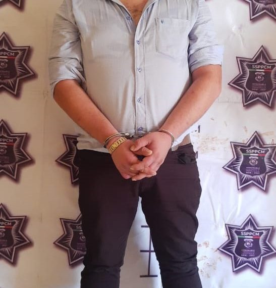 ELEMENTOS DE LA POLICÍA MUNICIPAL DETIENEN A SUJETO POR EL DELITO DE ROBO A COMERCIO