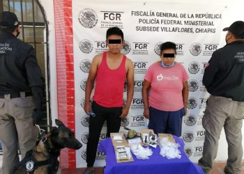 EN CATEO FGR ASEGURA A DOS PERSONAS Y DROGA EN VILLAFLORES