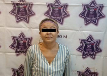 EN OPERATIVO DE VIGILANCIA RUTINARIA, SEGURIDAD PÚBLICA DETUVO A INFRACTORA EN EL CENTRO DE TAPACHULA