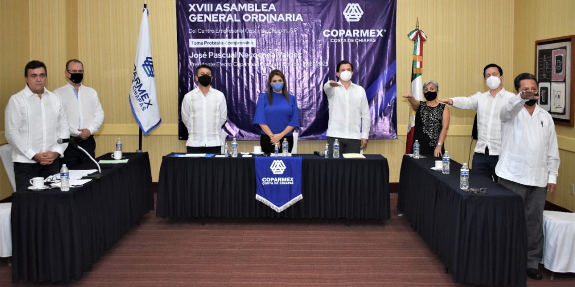 TOMA DE PROTESTA CONSEJO DIRECTIVO 2021-2023 DE COPARMEX COSTA DE CHIAPAS