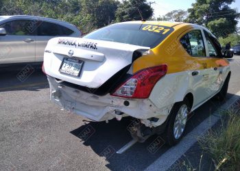 Choque por alcance deja solo daños