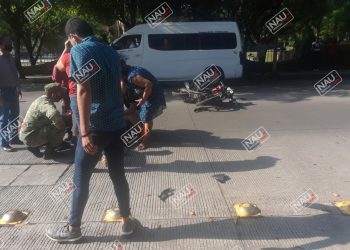Motociclista lesionado