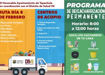 INICIAN LOS DESCACHARRAMIENTOS EN COLONIAS DE TAPACHULA, PARA EVITAR DENGUE, ZIKA Y CHIKUNGUNYA