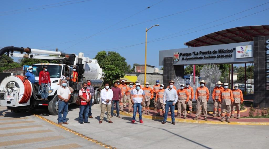 Ayuntamiento de Suchiate adquiere camión vactor