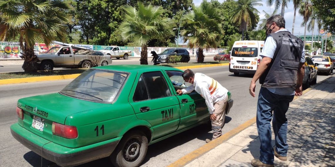 CONTINÚA OPERATIVO DE MEDIDAS SANITARIAS EN TRANSPORTE PÚBLICO DE TAPACHULA