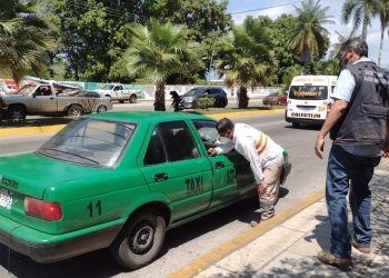 CONTINÚA OPERATIVO DE MEDIDAS SANITARIAS EN TRANSPORTE PÚBLICO DE TAPACHULA