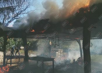 Se incendia una galera en Mazatán