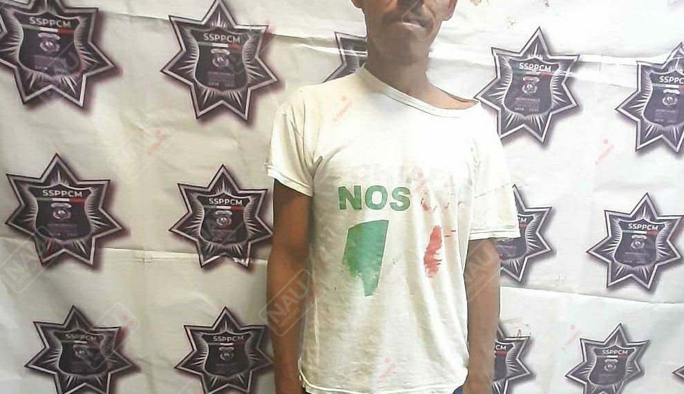 Sujeto detenido por golpear a su mamá