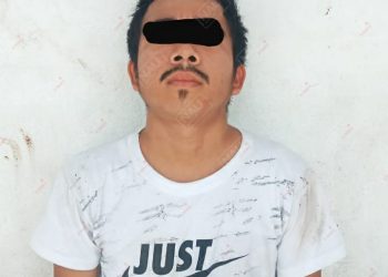 Detienen a presunto asaltante en el primer cuadro de la ciudad