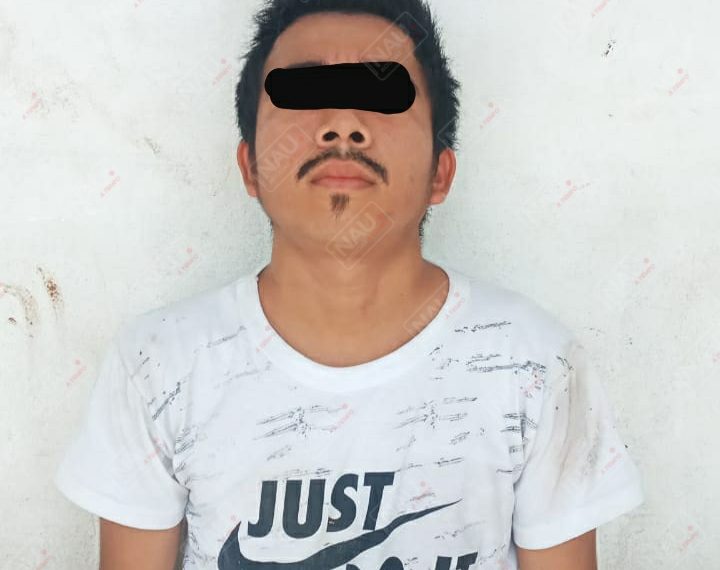 Detienen a presunto asaltante en el primer cuadro de la ciudad