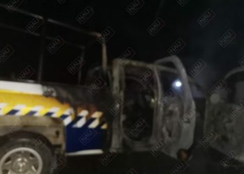 Incendian patrulla en Suchiate