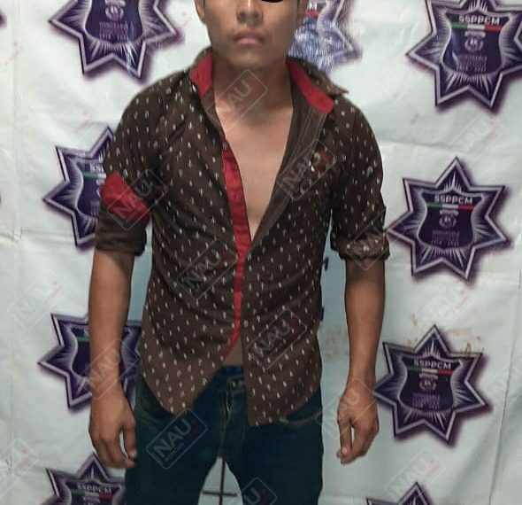 Detienen a sujeto con pistola y 3 cargadores calibre 9mm