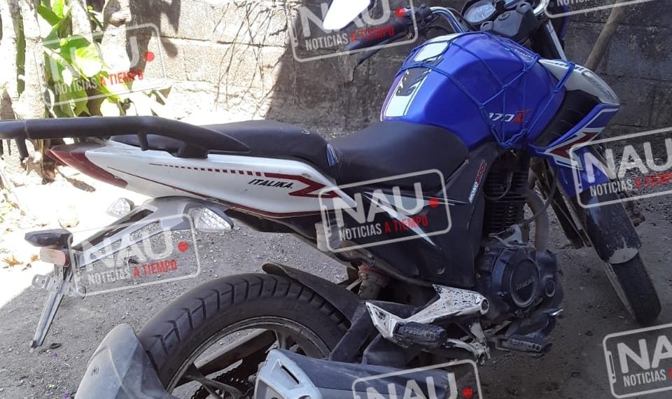 Localizan motocicleta con reporte de robo.