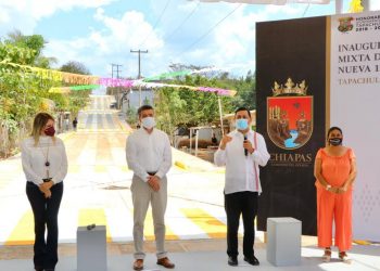 En Tapachula, inauguran calles en las colonias Nueva 18 de Octubre y La Cima