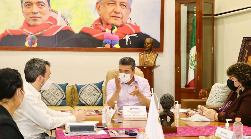 Se reúne Rutilio Escandón con integrantes del Comité Internacional de la Cruz Roja