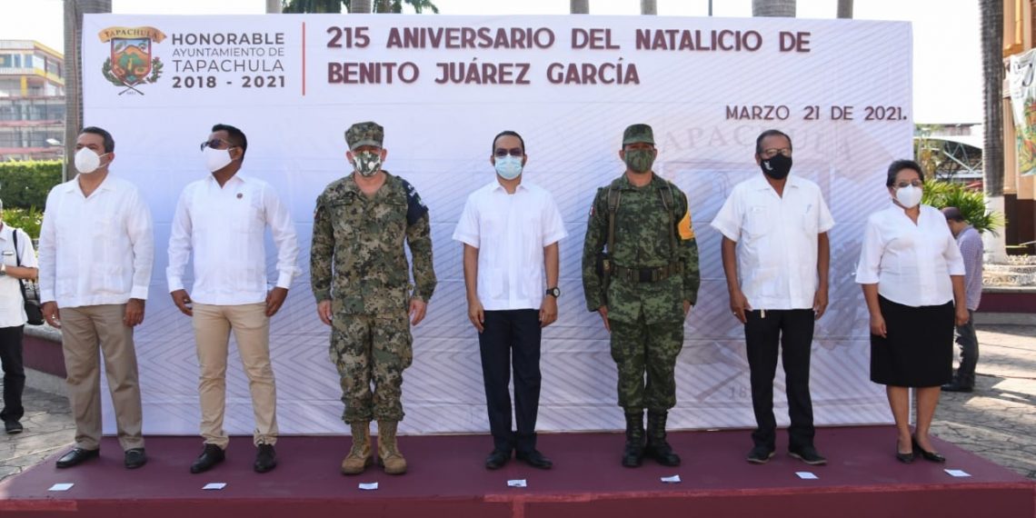 CONMEMORA EL AYUNTAMIENTO DE TAPACHULA NATALICIO DE BENITO JUÁREZ