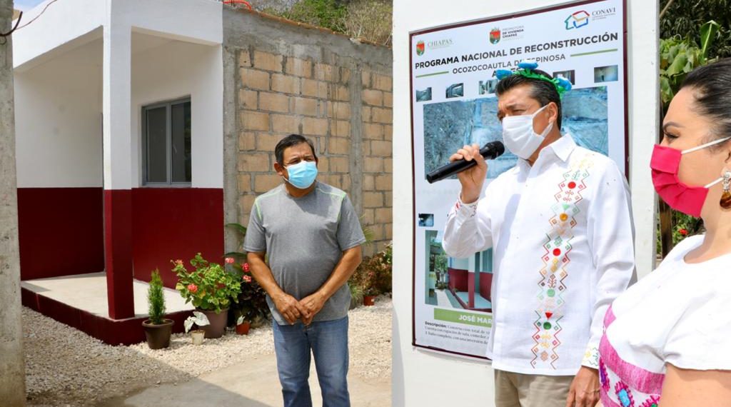 Gracias al Programa Nacional de Reconstrucción, 401 familias de Ocozocoautla serán beneficiadas con viviendas