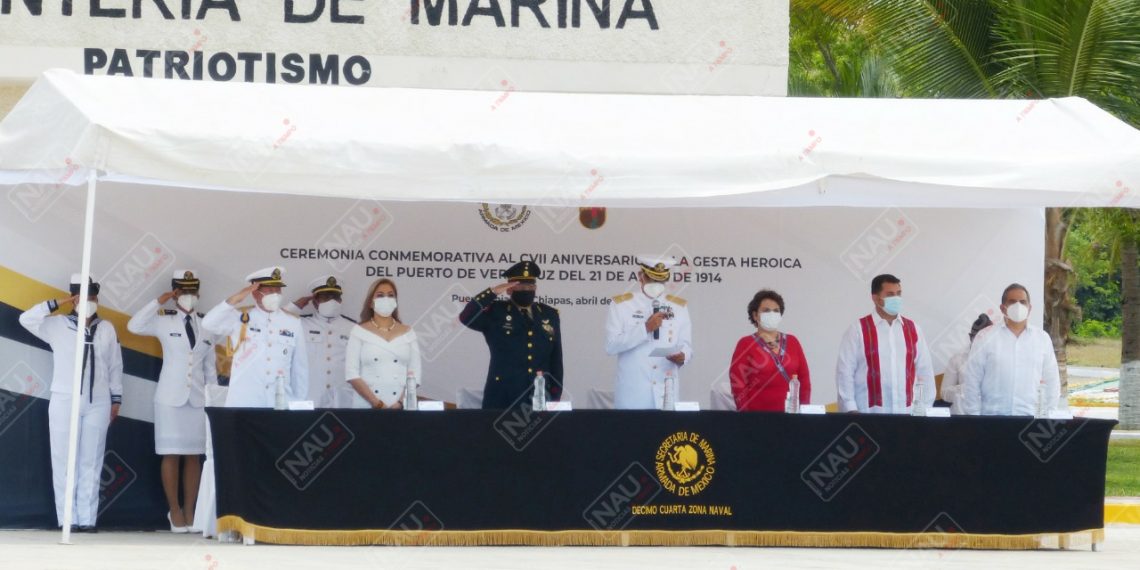 Realizan ceremonia de 200 años de Armada de México y CVII aniversario de la Gesta Heroica del Puerto de Veracruz