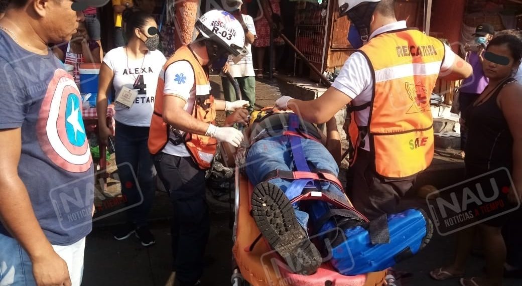Recolector de basura se accidento y le cayó encima un tambo