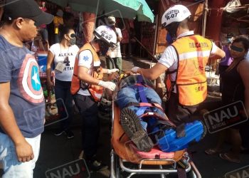 Recolector de basura se accidento y le cayó encima un tambo