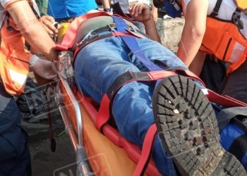 Recolector de basura se accidento y le cayó encima un tambo