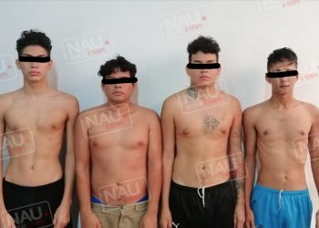 Detienen a 4 presuntos maras con 28 bolsitas de marihuana en Puerto Madero