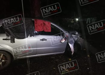 Militantes del PT se accidentan en la Carretera Costera a la altura de PIJIJIAPAN