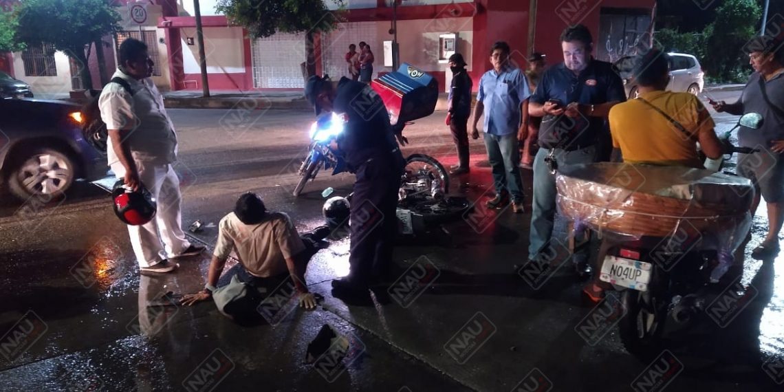 Motociclista lesionado en el Akishino