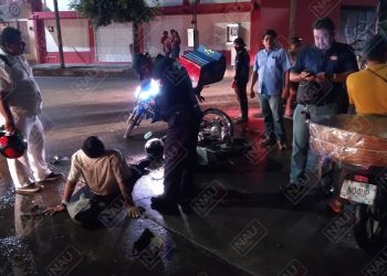Motociclista lesionado en el Akishino