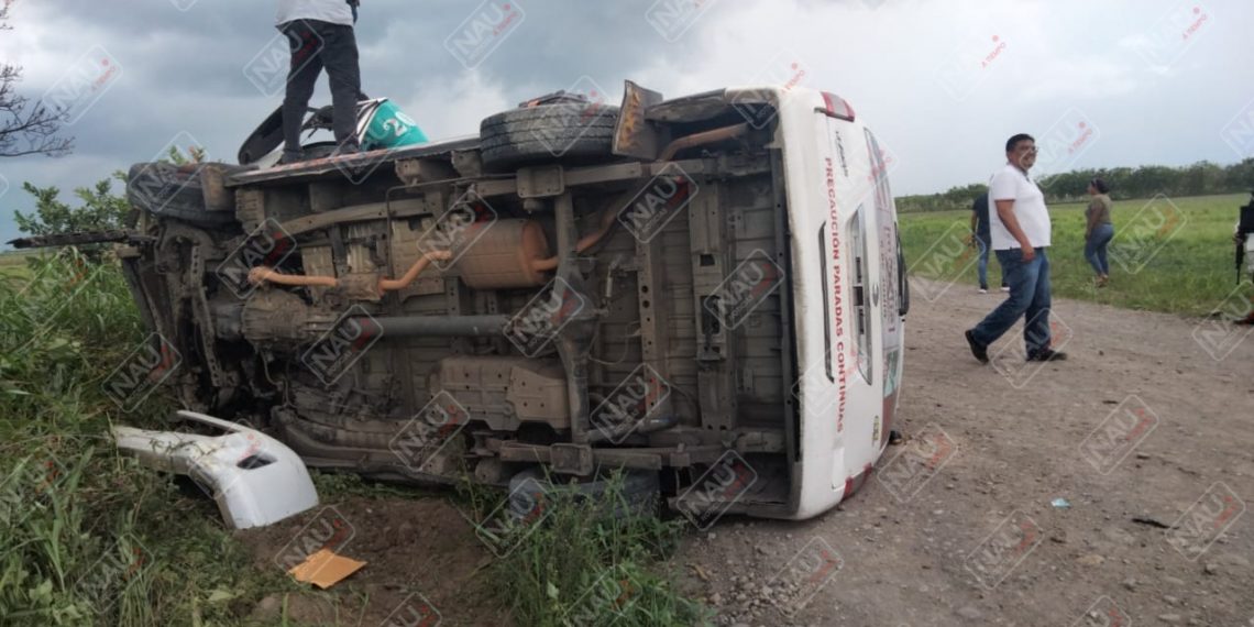 Un herido deja volcadura