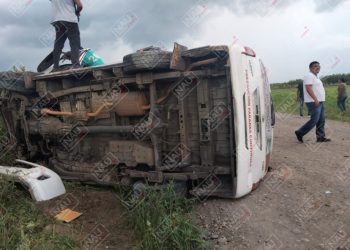 Un herido deja volcadura