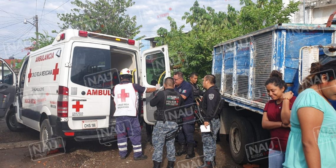 En salto deja una persona lesionada en la Colonia Nuevo Mundo 3 de Tapachula