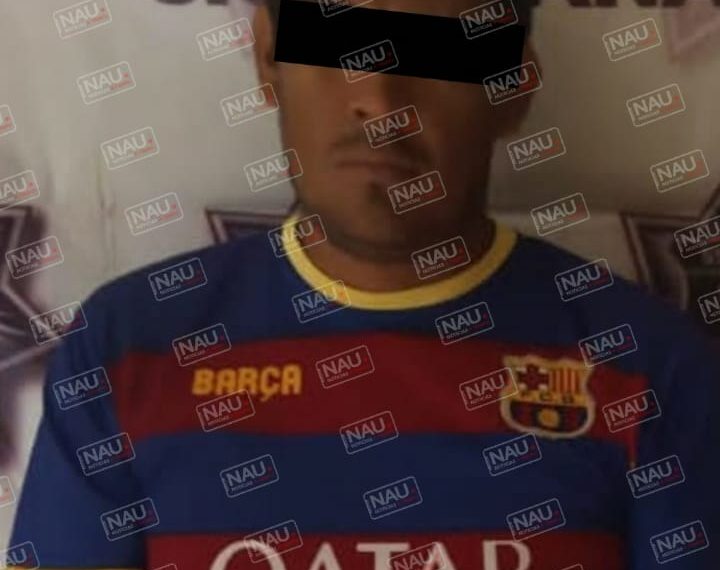 Detienen a sujeto que lesionó a una persona con machete en el ejido San Nicolás Lagartero.