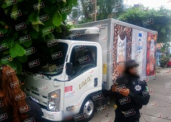 Conductor de la empresa Lala sufre infarto y se estrelló contra un árbol de almendra.