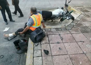 Motociclista Lesionado Al Ser Atropellado Por Taxi