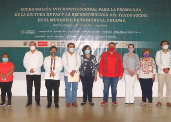 PRESENTAN ESTRATEGIA PARA PROMOVER LA CULTURA DE LA PAZ Y LA RECONSTRUCCIÓN DEL TEJIDO SOCIAL EN TAPACHULA