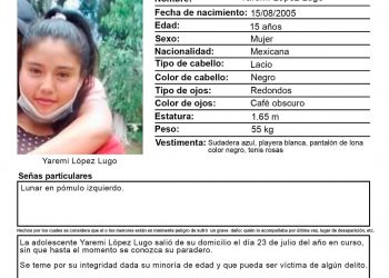 FGE localiza en Chiapas a adolescente con Alerta Amber en Guanajuato.