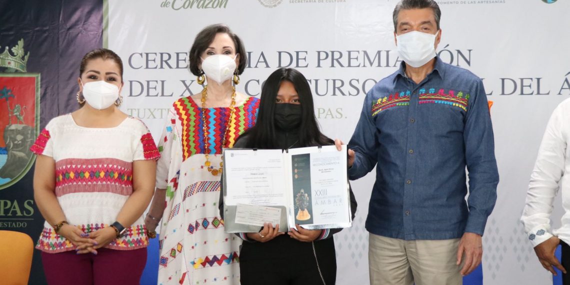 Rutilio Escandón encabeza premiación del Concurso Estatal del Ámbar 2021