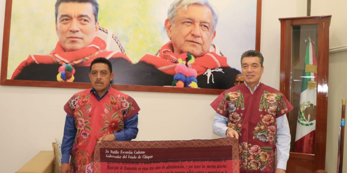 Se reúne Rutilio Escandón con el presidente municipal de Zinacantán