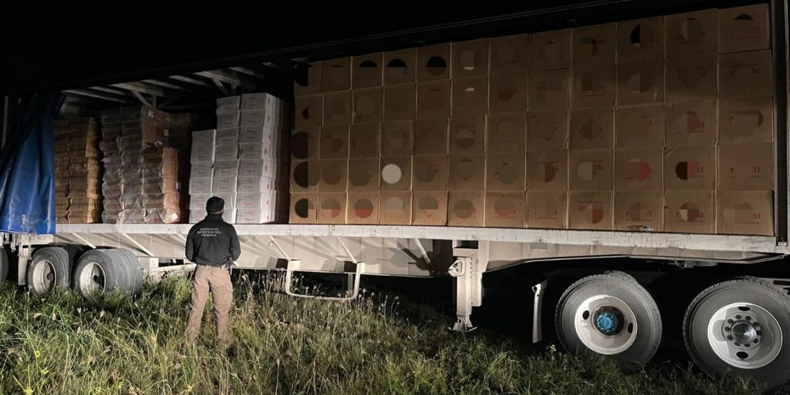 FGR ASEGURA CERCA DE SIETE MILLONES DE CIGARRILLOS TRANSPORTADOS DE CONTRABANDO