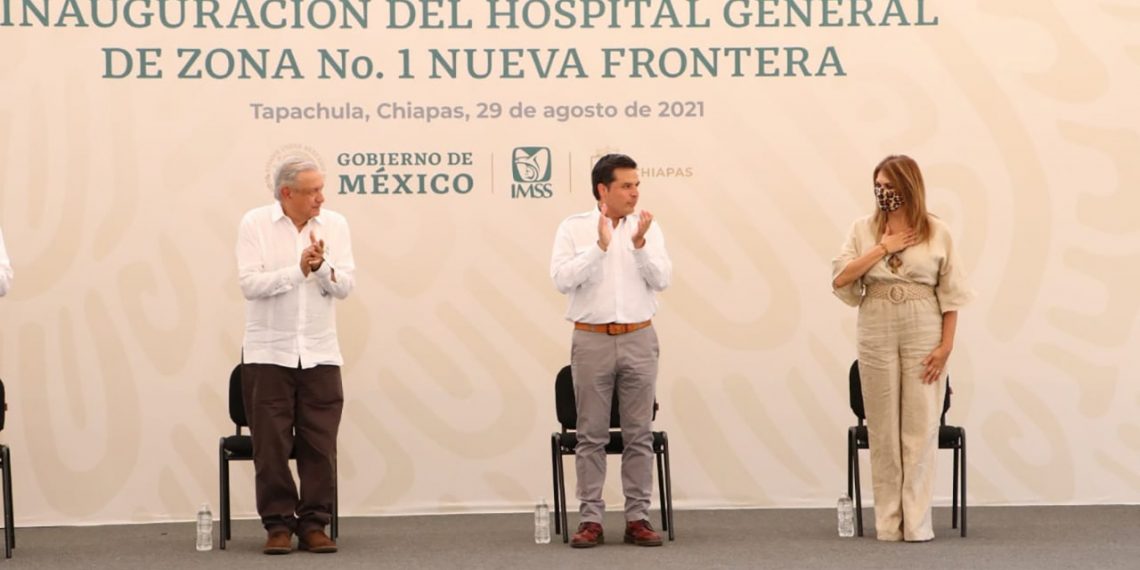 Acompaña Rutilio Escandón a AMLO en la inauguración del Hospital del IMSS “Nueva Frontera” en Tapachula