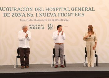Acompaña Rutilio Escandón a AMLO en la inauguración del Hospital del IMSS “Nueva Frontera” en Tapachula
