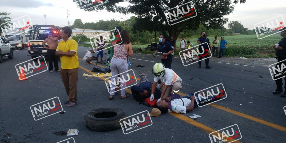 10 lesionados deja accidente en la carretera Tapachula – Puerto Madero.