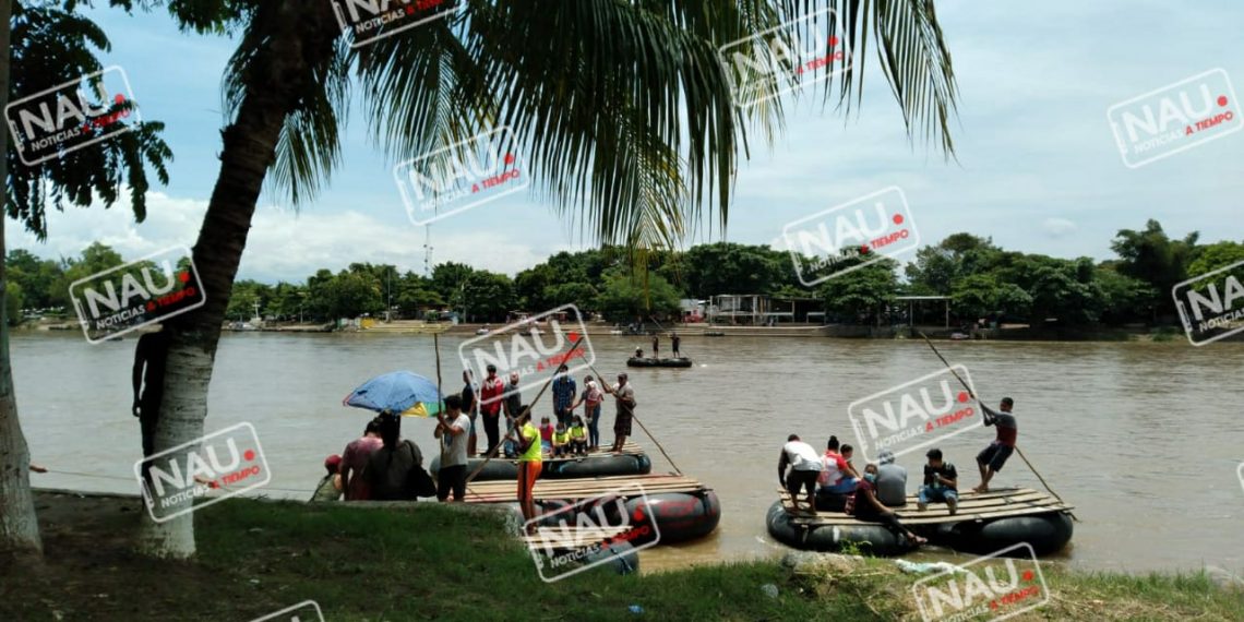 Sin vigilancia en el río Suchiate por Tecún Uman.