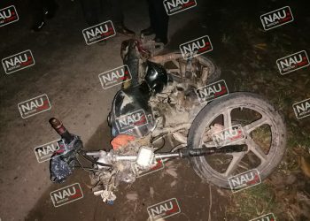 Motociclista grave al ser impactado de frente por un vehículo.