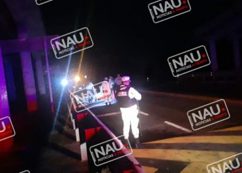 Motociclista derrapó en el libramiento de Metapa de Domínguez.