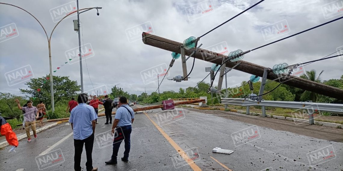 Fuertes vientos ocasionan estragos en Puerto Madero