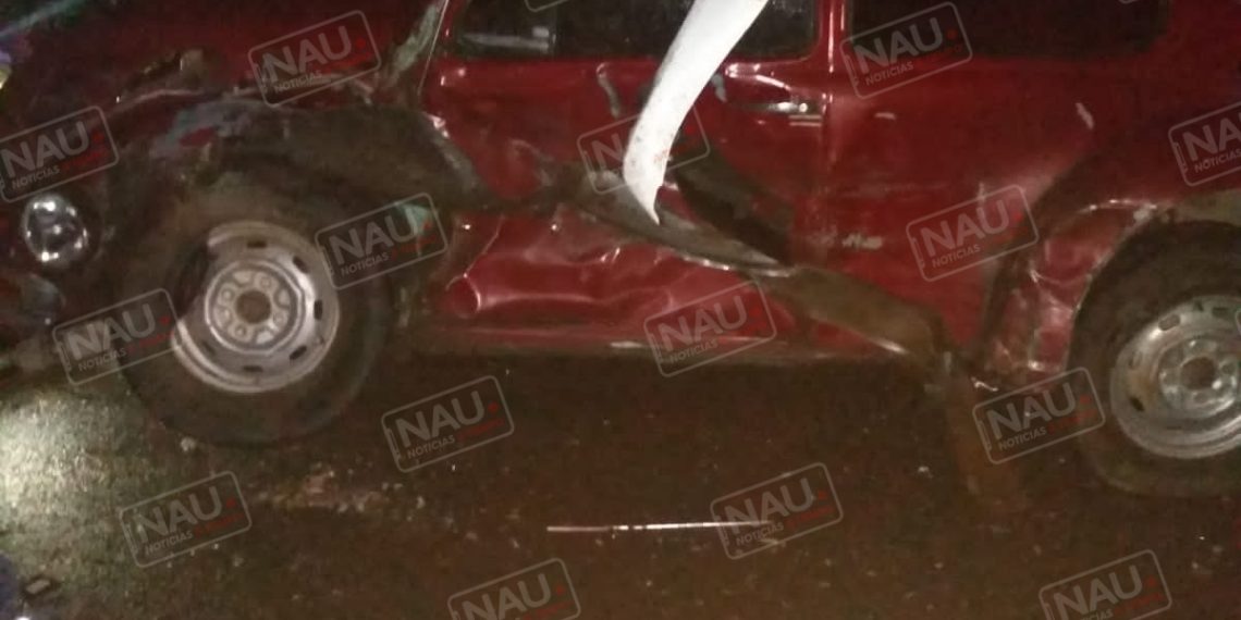 Accidente deja solo daños materiales