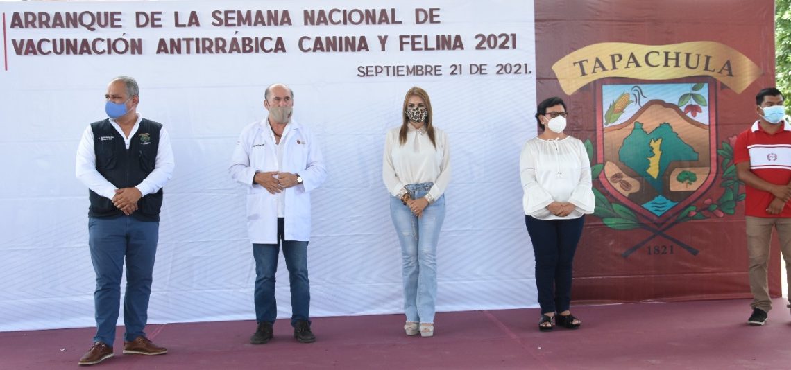 ARRANCA SEMANA NACIONAL DE VACUNACIÓN ANTIRRÁBICA CANINA Y FELINA EN TAPACHULA